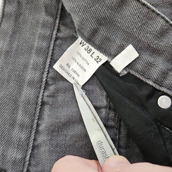 Victorious Premium Collection Jeans Men's W38 L26 Grey Straight Leg Regular Fit - Picture 10 of 15